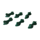 Six wears vintage green ceramic dog knives