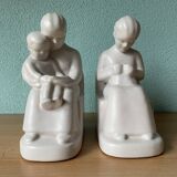 Dutch Schoonhoven ceramic bookends by Fancoise Carbius for NBC