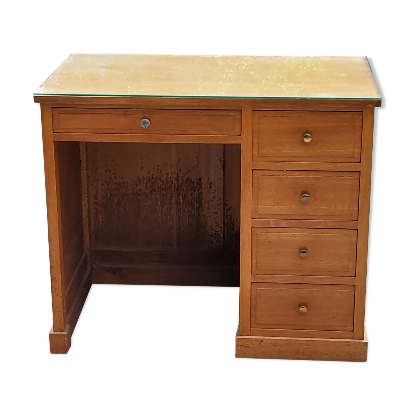 Office of the 50s in blond oak 1 box 5 drawers