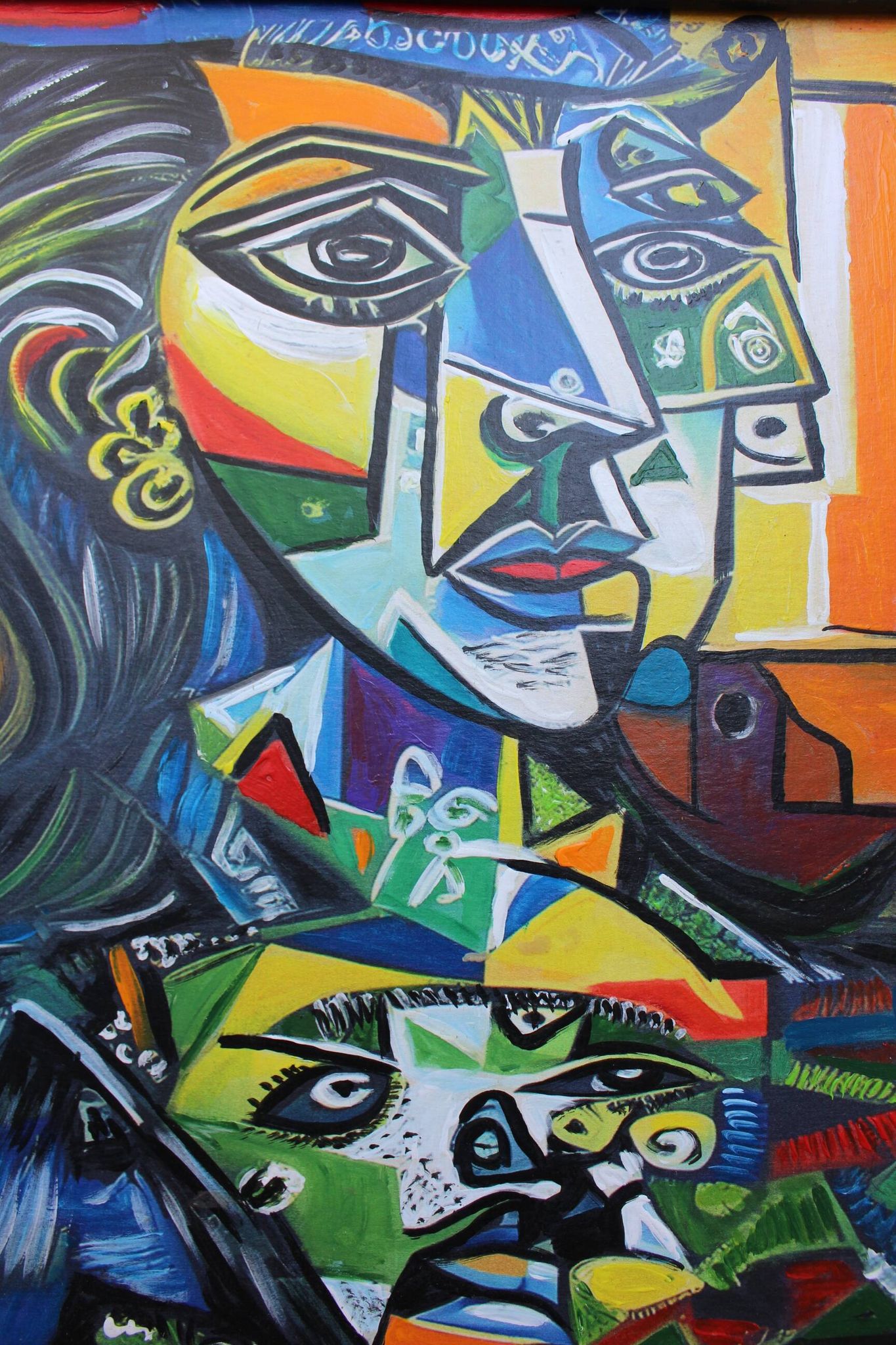 Cubist oil painting from the 1970s.