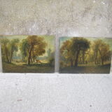 Two ancient paintings "hunting scenes"