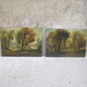 Two ancient paintings "hunting scenes"