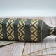 Set of 2 decorative vintage bottles covered with leather & wicker