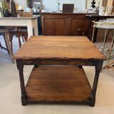 Table basse brutaliste en bois
