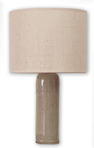 Lampe Grès et jute tissée