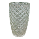 Vase vintage transparent glass diamond tips