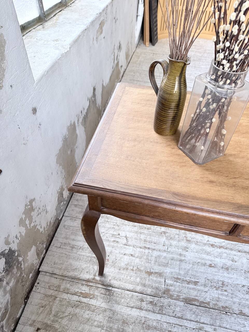 Console bureau en chêne 1960