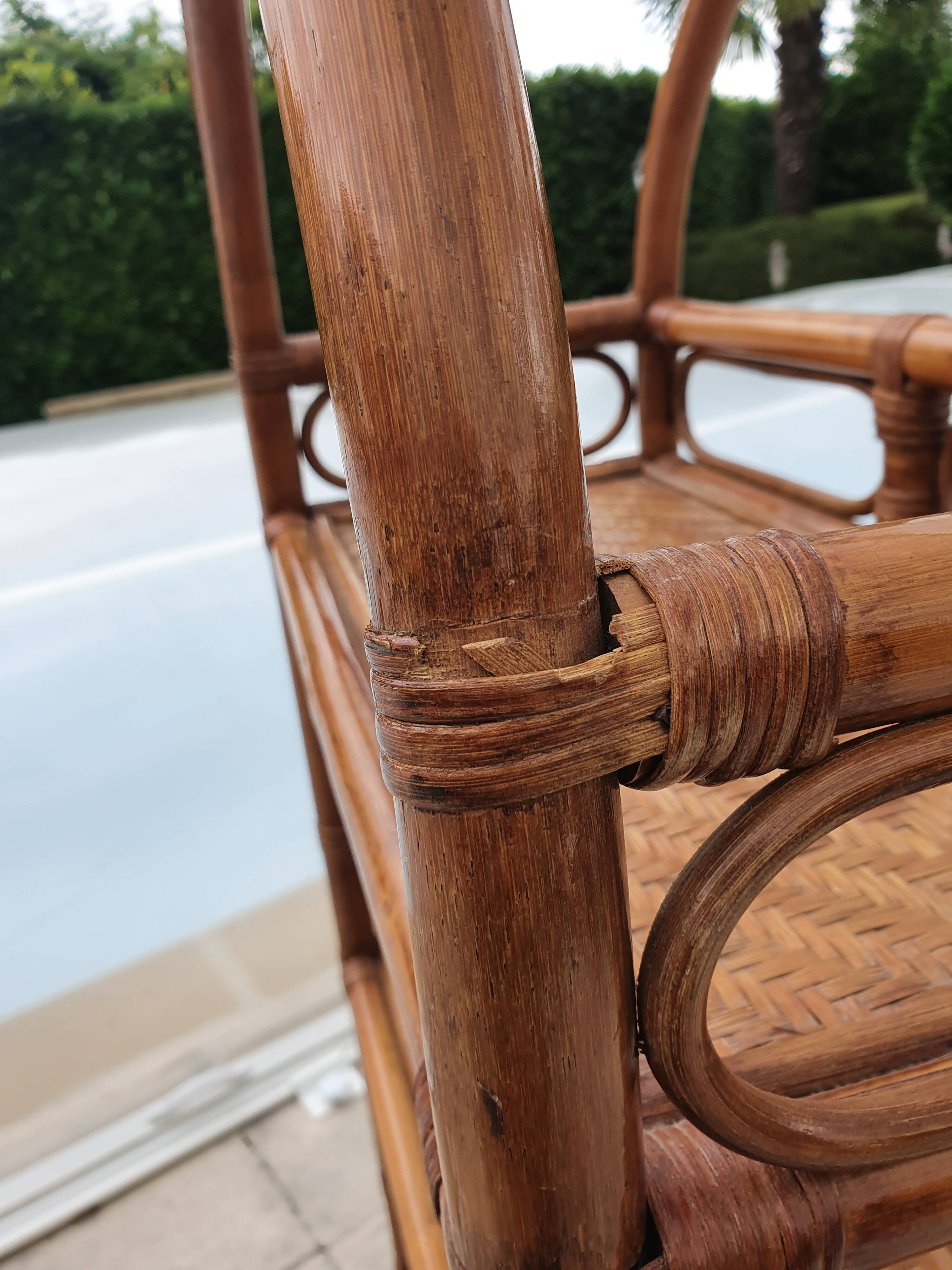 Rattan shelf