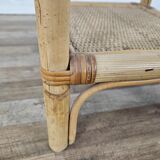 Wicker coffee table with glass top