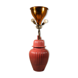 Art Deco three-light ceramic lamp