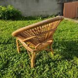 Fauteuil rotin dans le style deJ.Abraham