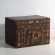 Antique chest painted in pine wood – China, around 1900