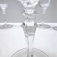 Postmodern Set of 8 Baccarat Crystal Champagne Coupes, France