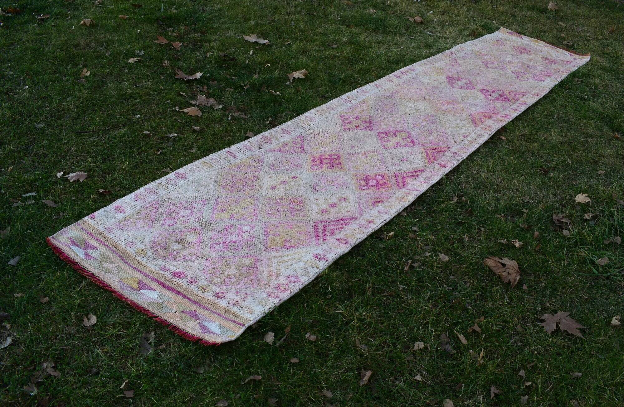 Vintage Turkish hallway rug 80x412 cm