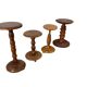 Vintage round wooden side table / guéridon / support