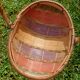 Retro egg wicker basket
