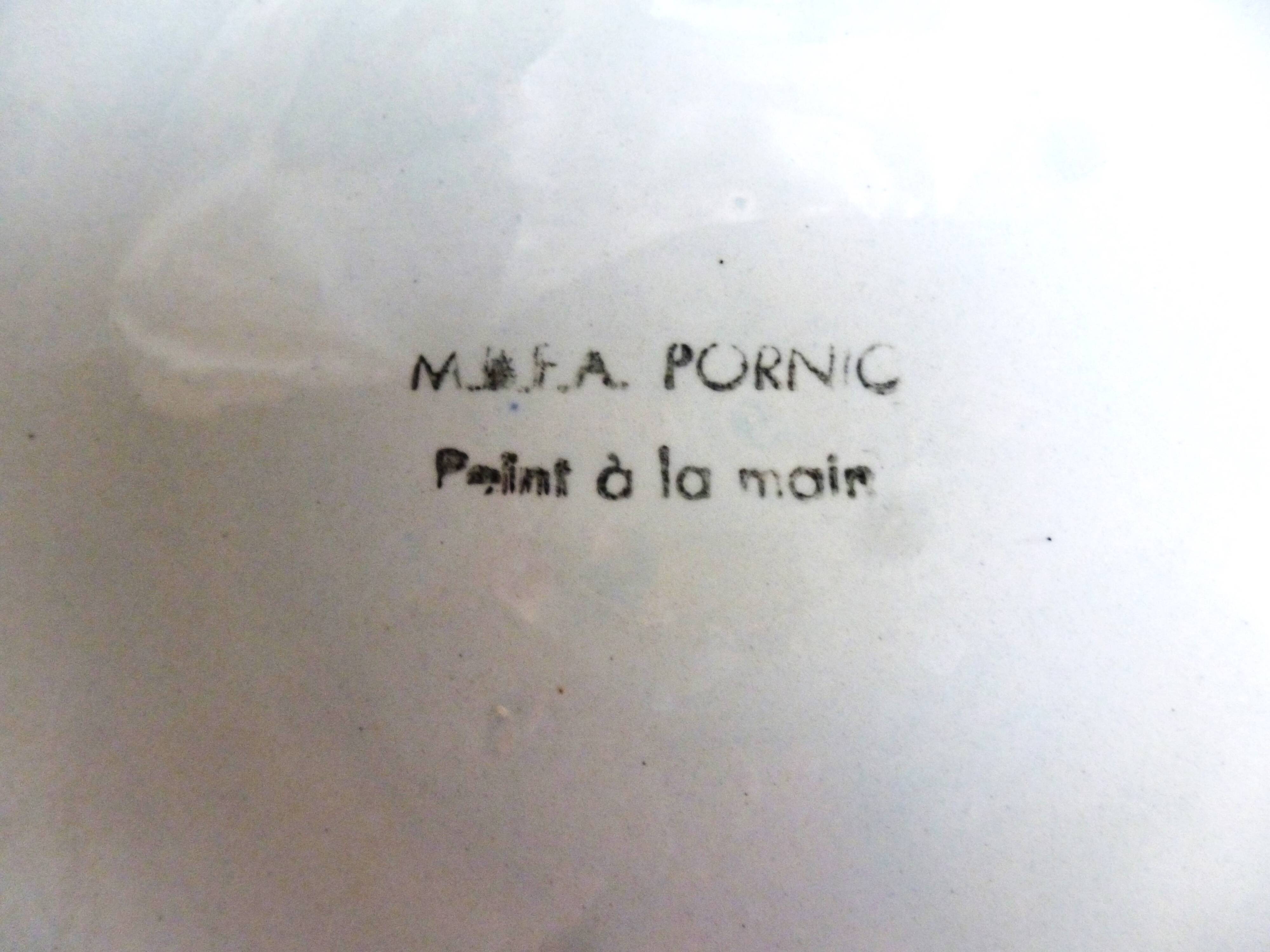 Hand-painted oyster plates - Plates from Pornic, France