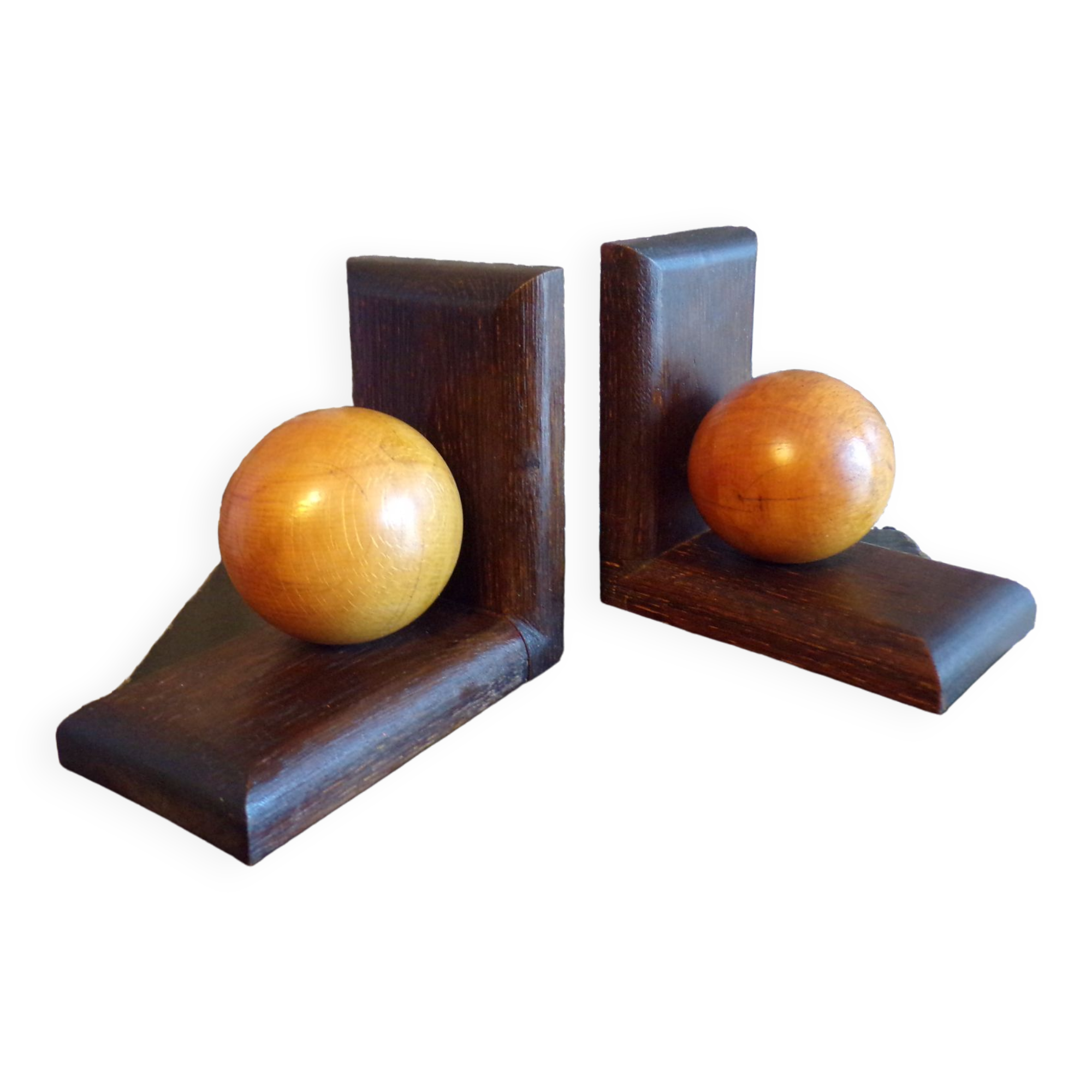 Pair of two-tone art deco bookends