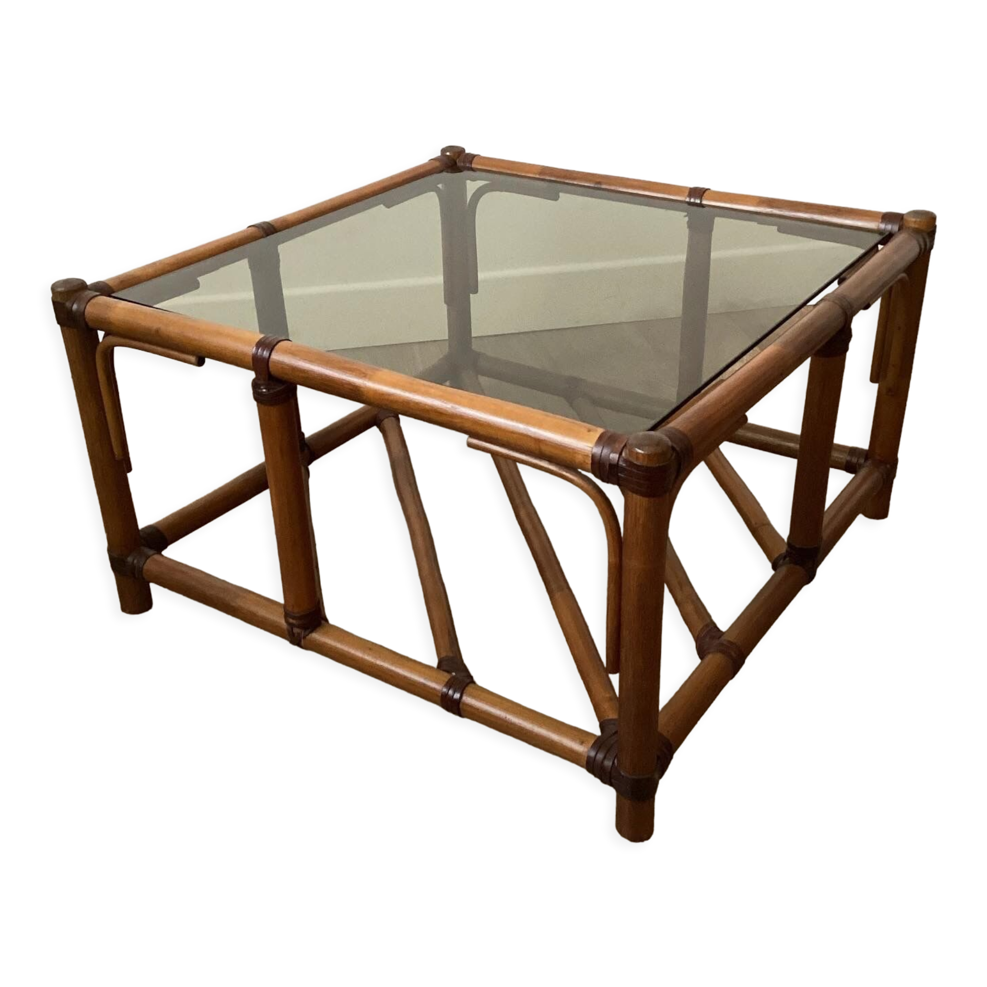 Vintage bamboo coffee table
