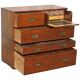 Commode de campagne estampillée Army & Navy C.S.L avec bureau rabattable