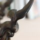 Pair of art deco seagull bookends in regulation and marble