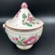 Soupiere faience of east Luneville with decor floral catches xix eme