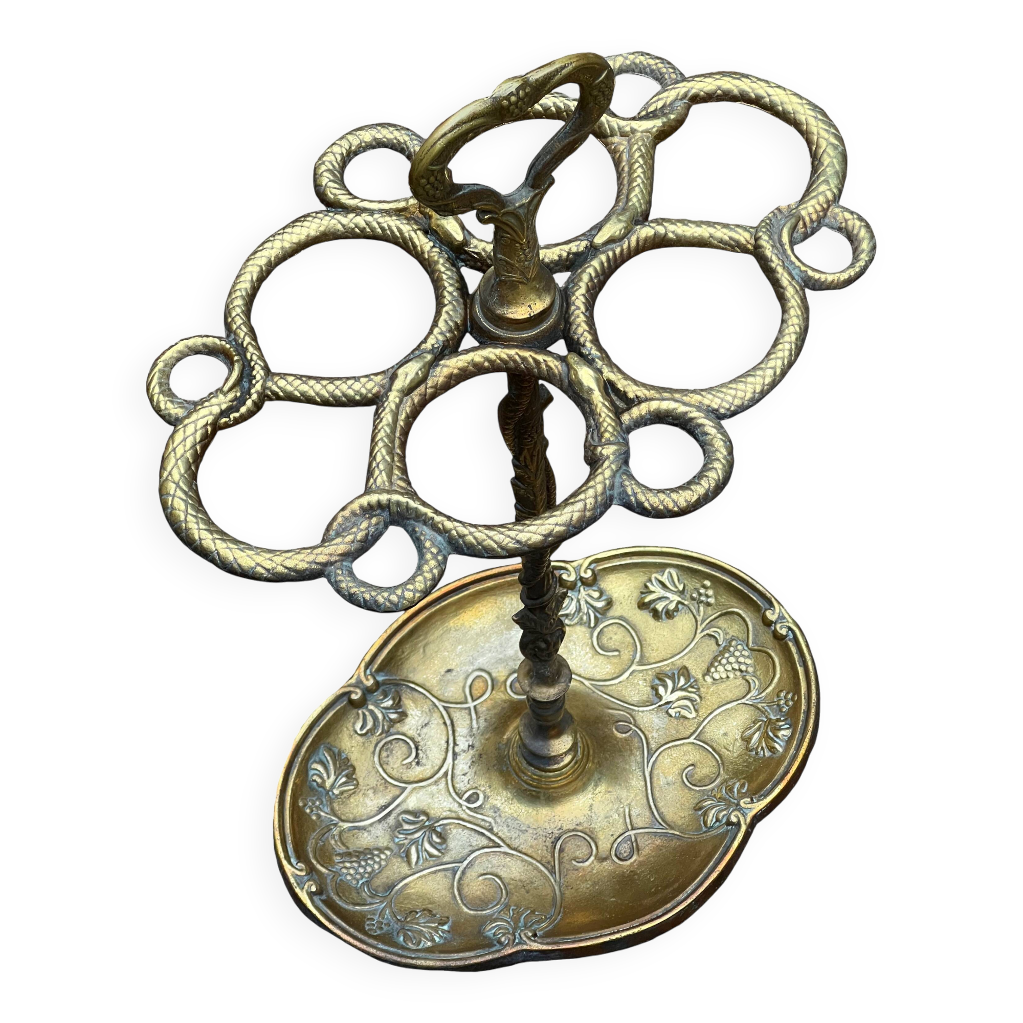 Vintage Brass Umbrella Stand – Mid-20th Century