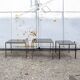 Three small tables in brass and mirrored glass vintage 1960s Italy