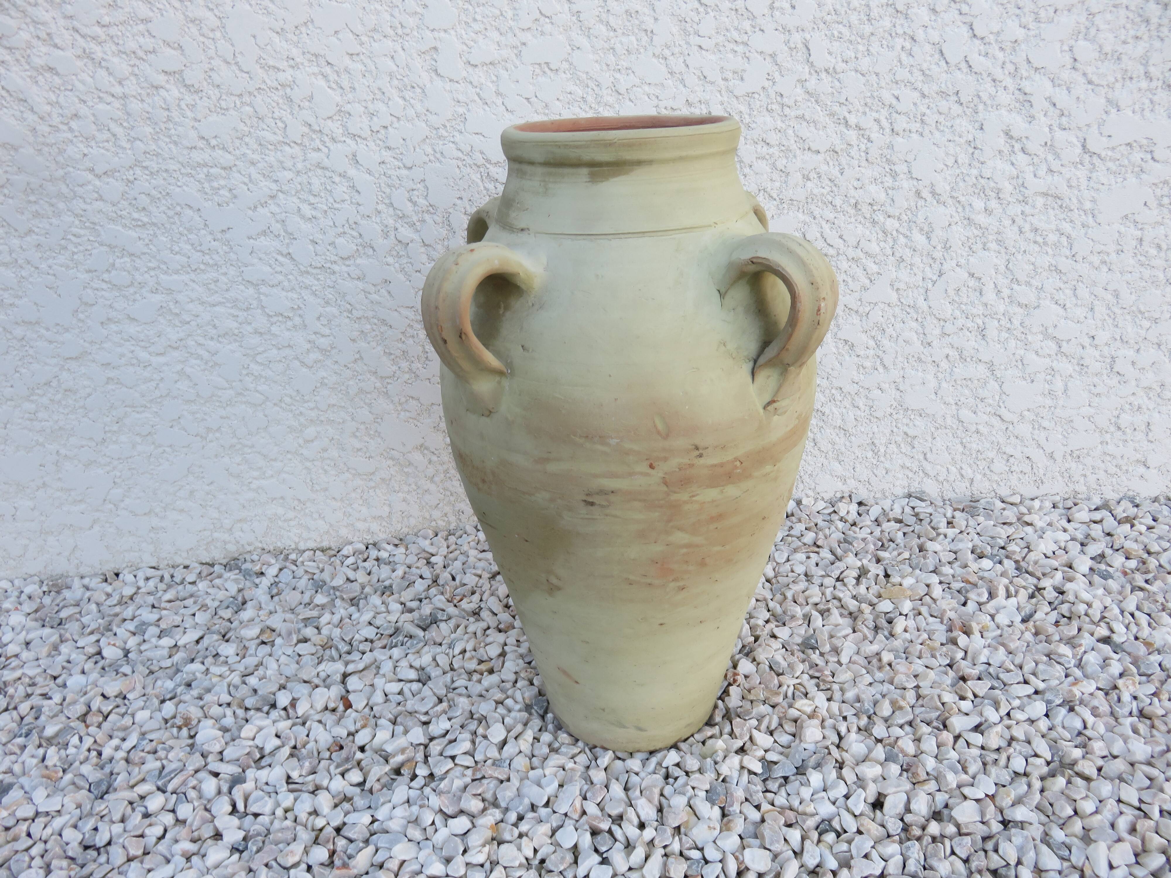 Earthenware pot with handles from the 1960s.