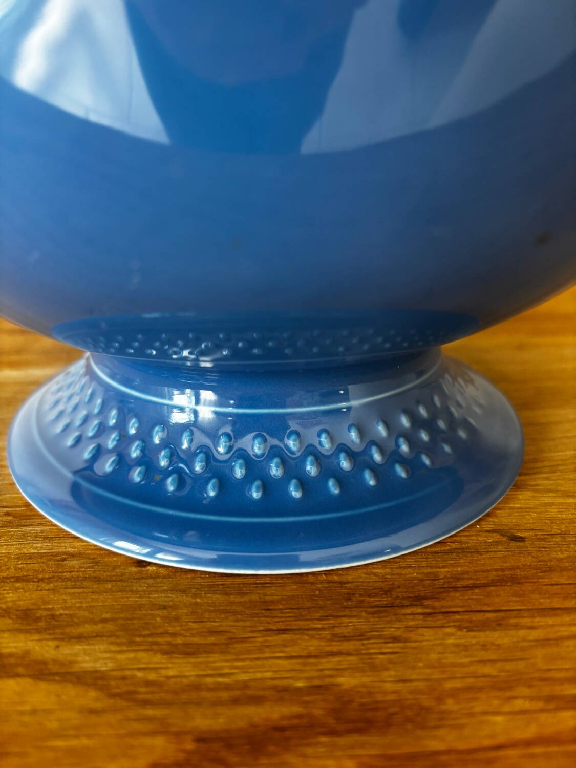 Fruit bowl or salad bowl Geneviève Lethu blue rice grain