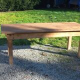 Brutalist farmhouse table Antique wooden workshop table 200cm