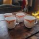 4 stackable Rivanel opaline cups Pop 70's