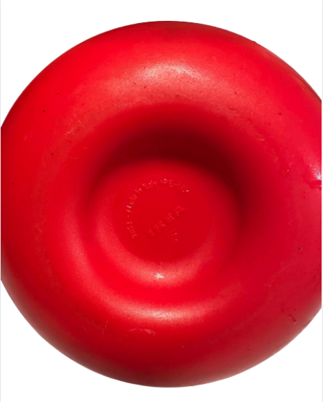 Red plastic vase height