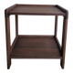 Dark wood bedside table - mid-century modern style