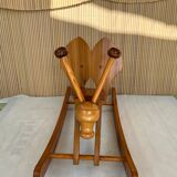 Vintage rocking wooden grasshopper chair