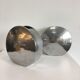 Série de deux vases en aluminium style années 70