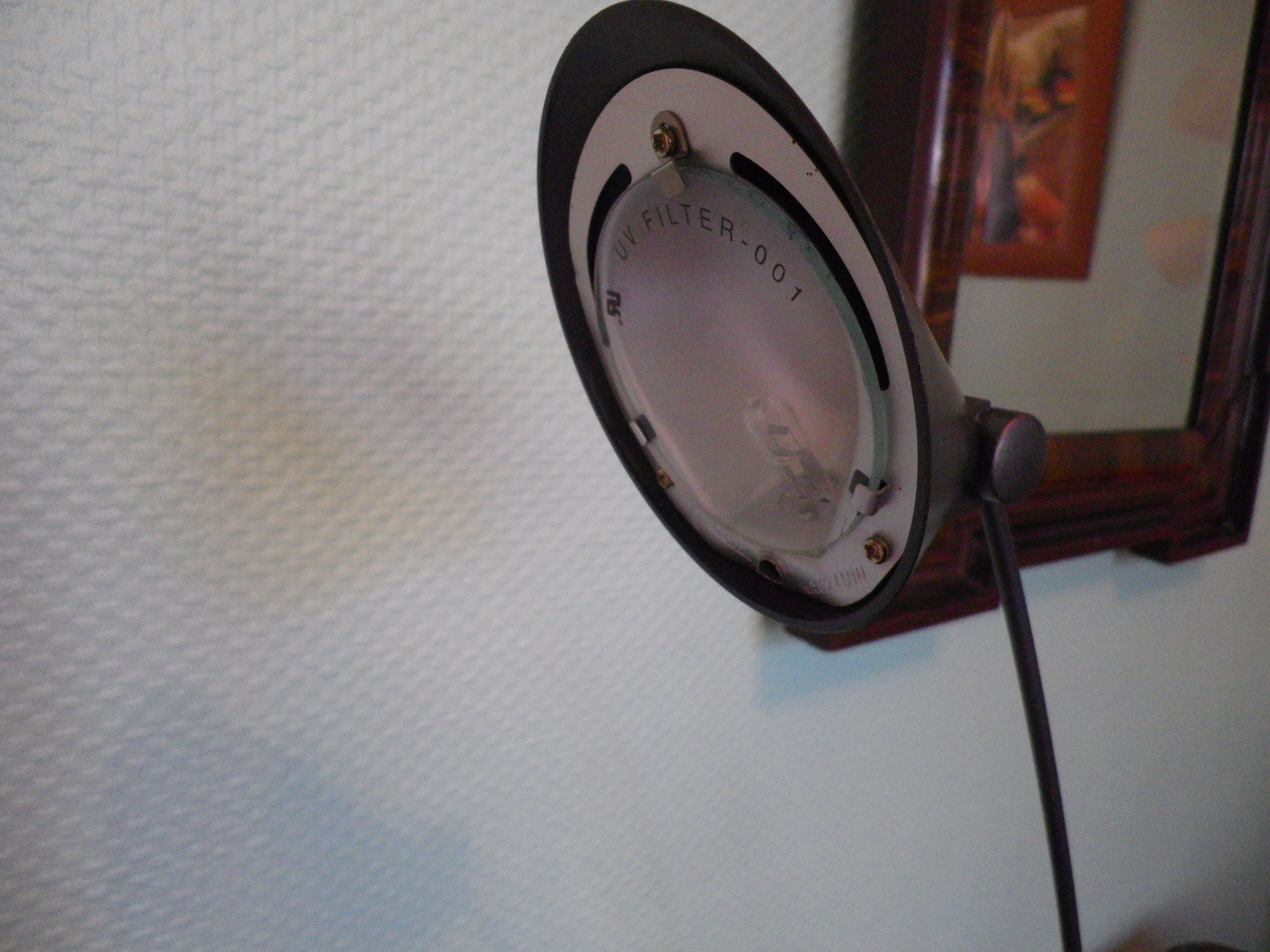 Table lamp, tiltable and adjustable, grey metal