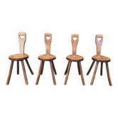 Vintage brutalist heart shaped chairs, 1960s
