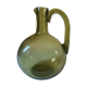 Green blown glass carafe