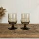5 vintage glasses in smoked glass