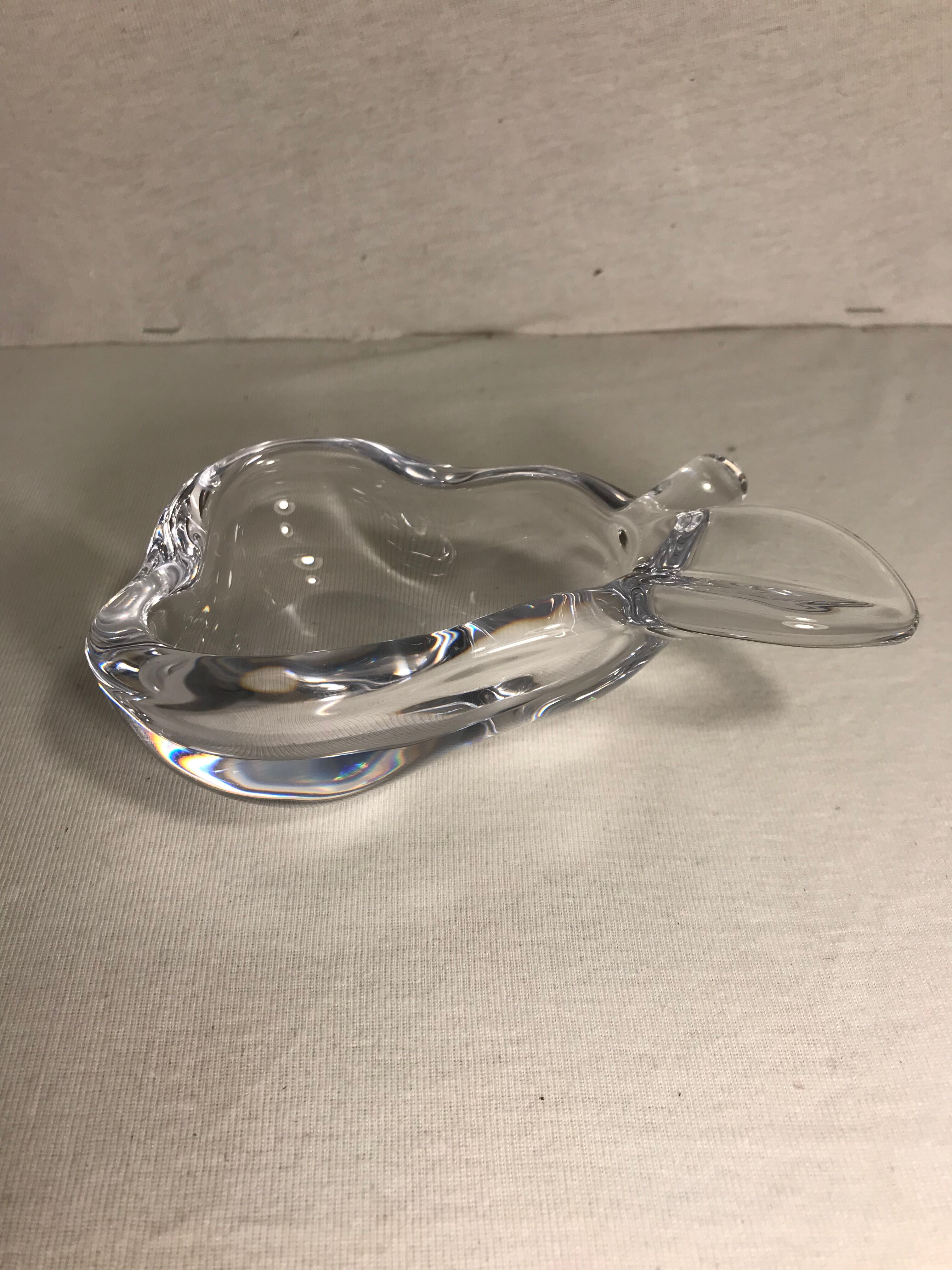 Former crystal art vannes france form pear vintage crystal ashtray