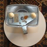 Side table tulip foot metal top melaminated 1960