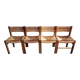 4 straw and wood chairs