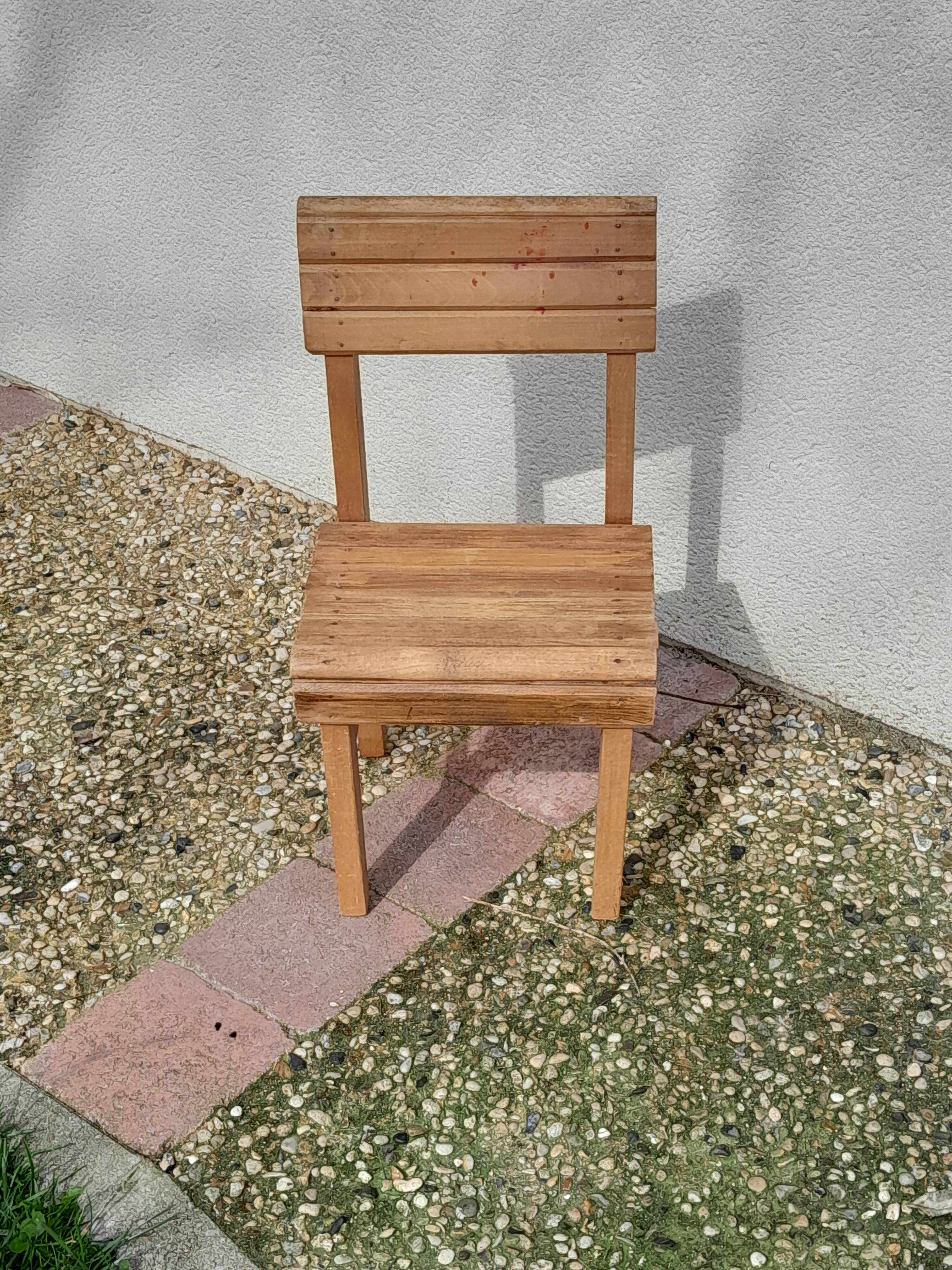Vintage wooden children's chair from the 40s