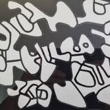 Screenprint after Jean Dubuffet framed under glass 26 cm by 32 cm