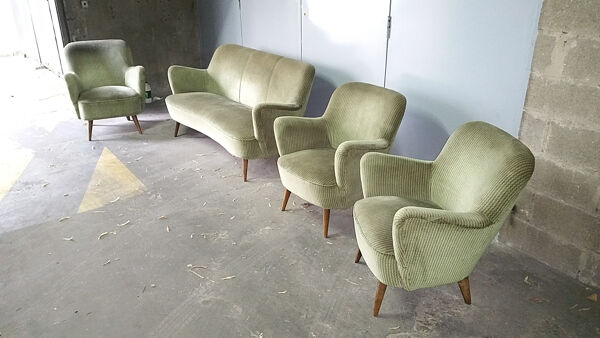 Canapé sofa design organique ARC Rein  années 50-60