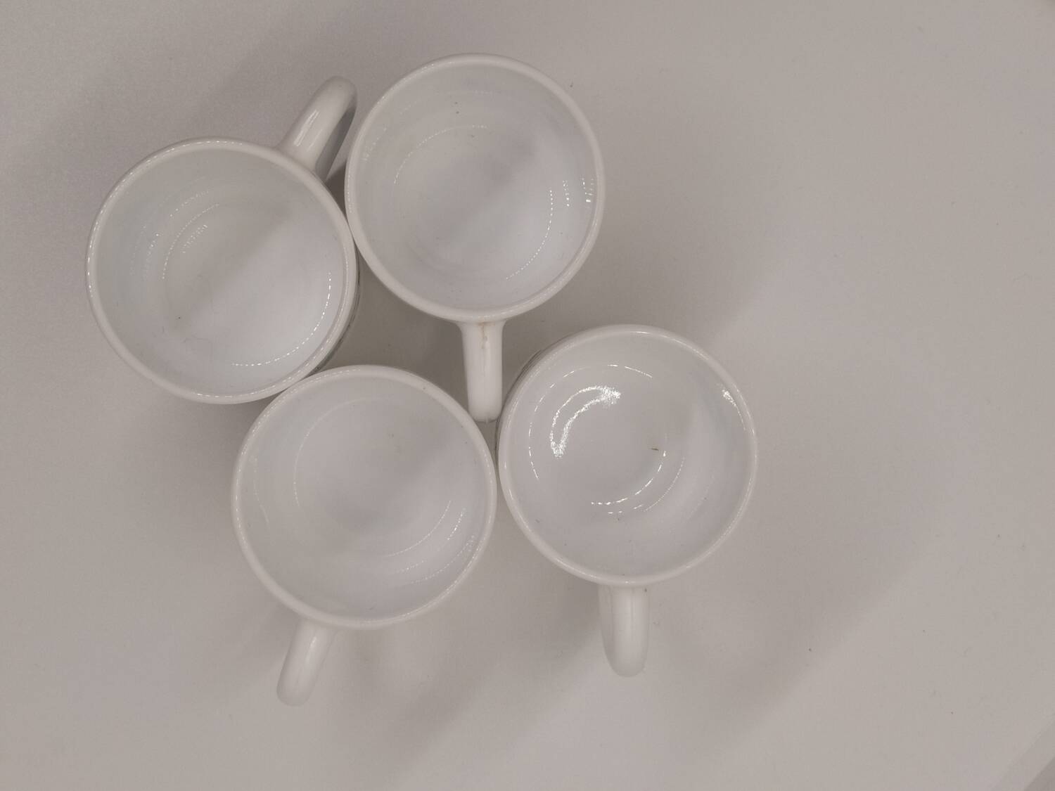 Vintage Arcopal forget-me-not coffee cups