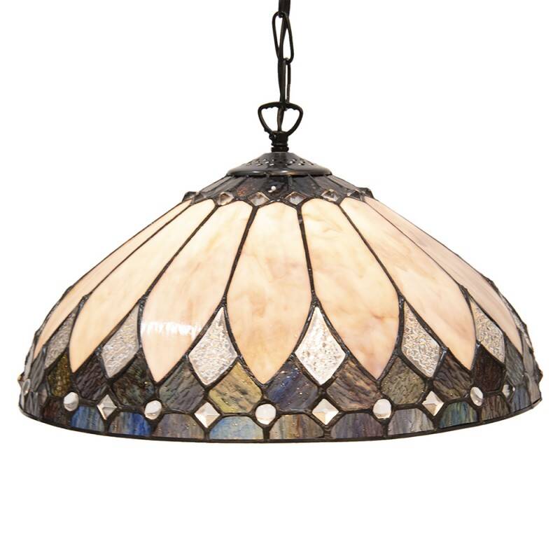 Tiffany pendant lamp beige hanging lamp