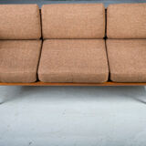 Danish Teak Fd 417 3 Seats Sofa Model Minerva by Peter Hvidt and Orla Molgaard-Nielsen for France &