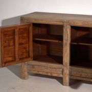 Antique three-door pine wood sideboard – China, circa 1900